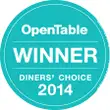 Open Table Winner Diners Choice 2014