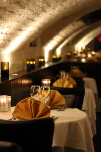 Interior dining room at The India Cannon Street — Indian restaurant near Monument and Bank Station London