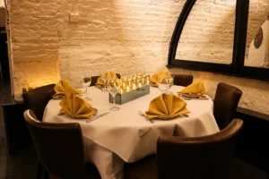 Indian fine dining interior at The India restaurant, City of London